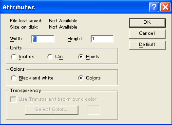 Go to [Image]->[Attributes]